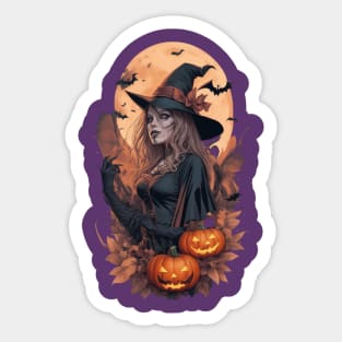 Autumn Witch Sticker